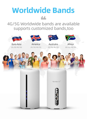WiFi 6 ทรงกระบอก 5 Gigahertz Wireless Router 32 ผู้ใช้พร้อมพอร์ต RJ45 สามพอร์ต