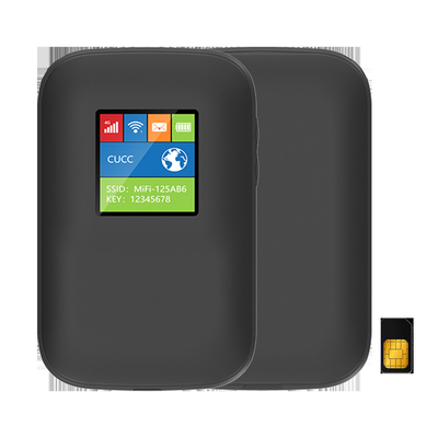 2700mAh-3000mAh เราเตอร์ 4G มือถือพร้อมปลดล็อคหน้าจอสีดำ