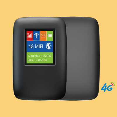 Pocket WIFI Hotspot 2700mAh-3000mAh เราเตอร์ 4G มือถือพร้อมปลดล็อคหน้าจอสีดำ
