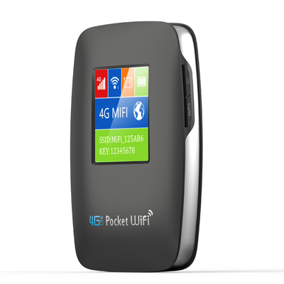 Pocket WIFI Hotspot 2700mAh-3000mAh เราเตอร์ 4G มือถือพร้อมปลดล็อคหน้าจอสีดำ