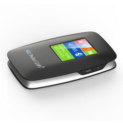 Pocket WIFI Hotspot 2700mAh-3000mAh เราเตอร์ 4G มือถือพร้อมปลดล็อคหน้าจอสีดำ