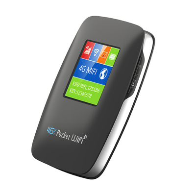 Pocket WIFI Hotspot 2700mAh-3000mAh เราเตอร์ 4G มือถือพร้อมปลดล็อคหน้าจอสีดำ