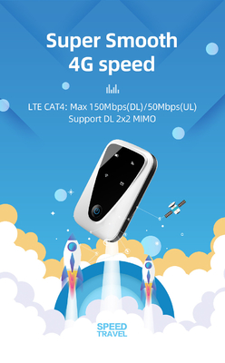 แบบพกพา 4G LTE เราเตอร์ไร้สาย 150Mbps Mobile Broadband Hotspot SIM Wireless MIFI Modem
