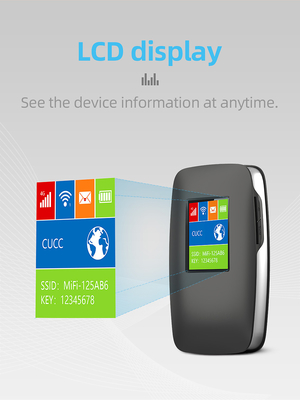 2700mAh-3000mAh 4G Lte MiFi Router 150Mbps 4G Mobile WiFi Hotspot 15 อุปกรณ์พร้อมหน้าจอ LCD