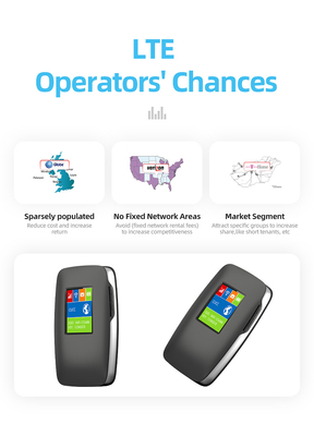 3000mAh 4G LTE เราเตอร์ไร้สาย MiFi ฮอตสปอตไร้สายพร้อมหน้าจอ LCD International Band