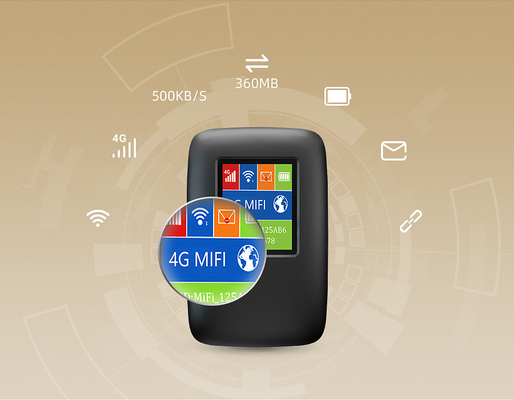 3000mAh 4G LTE เราเตอร์ไร้สาย MiFi ฮอตสปอตไร้สายพร้อมหน้าจอ LCD International Band