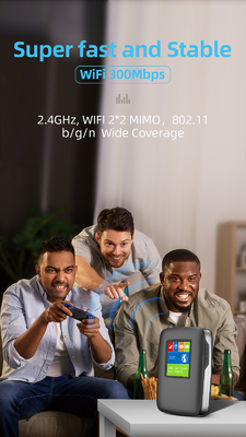 3000mAh 4G LTE เราเตอร์ไร้สาย MiFi ฮอตสปอตไร้สายพร้อมหน้าจอ LCD International Band